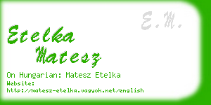 etelka matesz business card